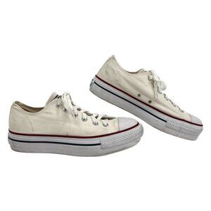 Converse Cream Platform Canvas Sneakers | Women's Size 9